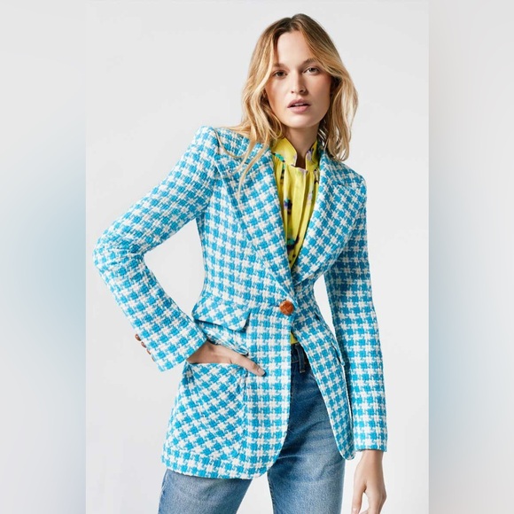 Smythe Jackets & Blazers - SMYTHE gorgeous Patch pocket Birkin houndstooth blazer